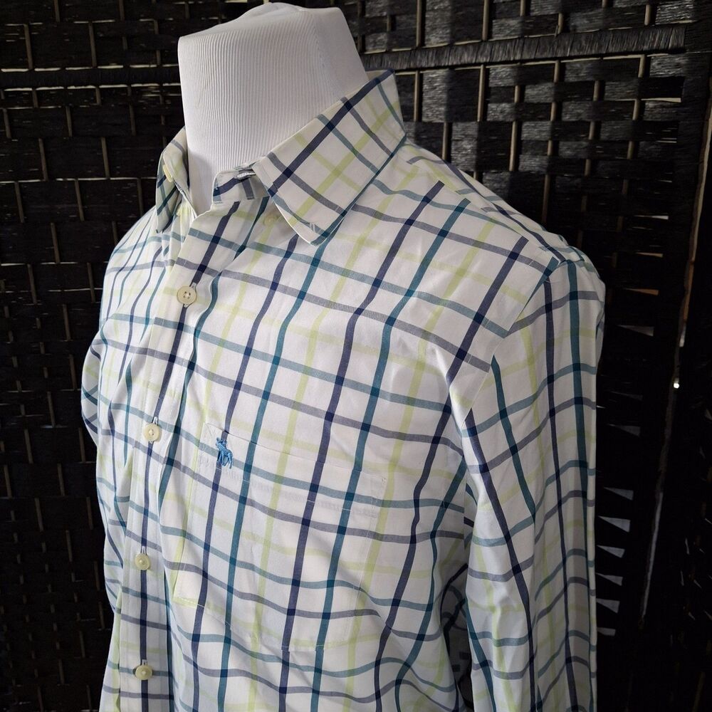 Abercrombie & Fitch Mens XXL Button Up Shirt Plaid Vintage Preppy Hipster Y2K